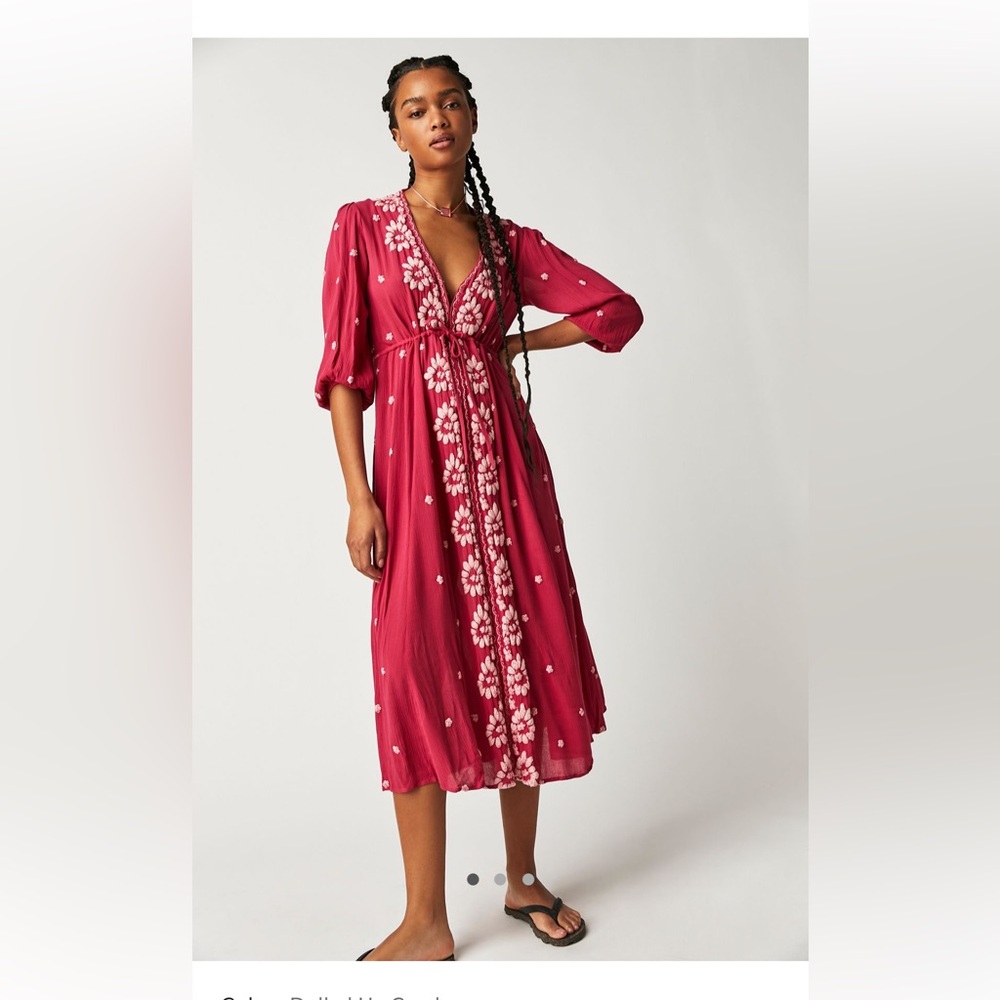 Free People Embroidered Fable Dress